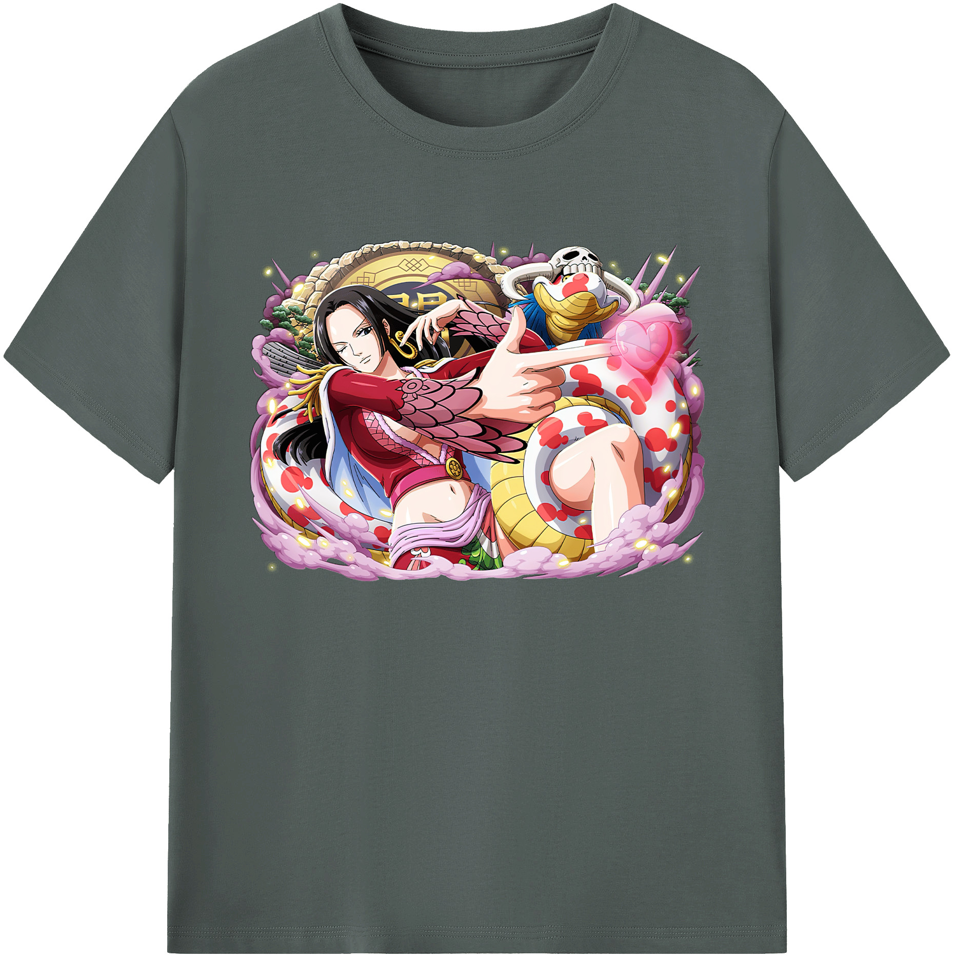 ワンピース ボア・ハンコック ONE PIECE Boa·Hancock 綿100％ メンズ半袖Tシャツ｜肌触りやわらか＆通気性